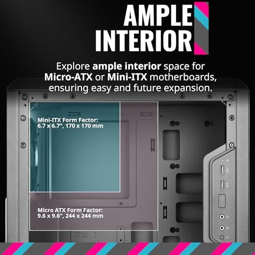 Cooler Master MasterBox Q300L Black Micro ATX Tower Acrylic Side Panel image