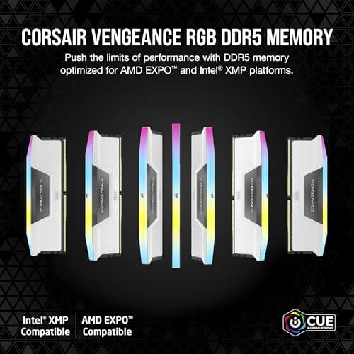 Corsair Vengeance RGB White / Silver DDR5-6000 CL36 32GB (2x16GB) image