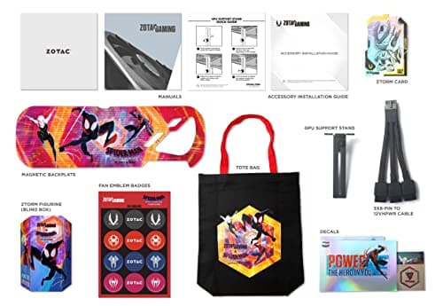 Zotac GAMING AMP AIRO Spider-Man: Across the Spider-Verse GeForce RTX 4070 Ti 12GB GDDR6X Black image