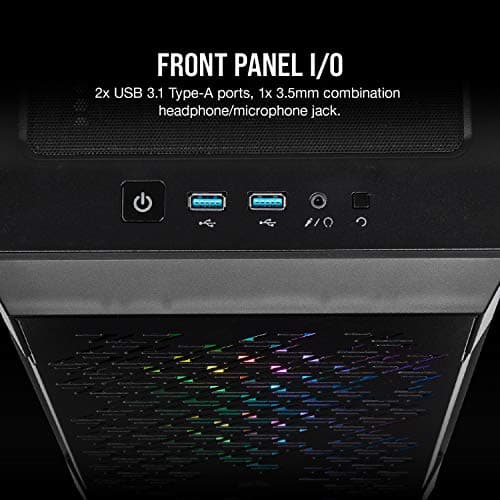 Corsair iCUE 220T RGB Airflow ATX Mid Tower Black Tempered Glass Side Panel image