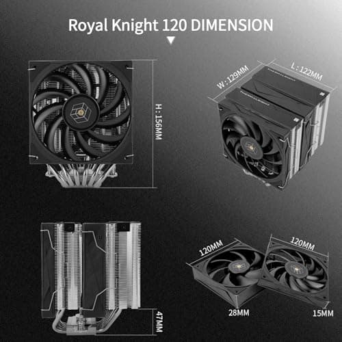 Thermalright Royal Knight 120 80.45 CFM Air 156mm Black image