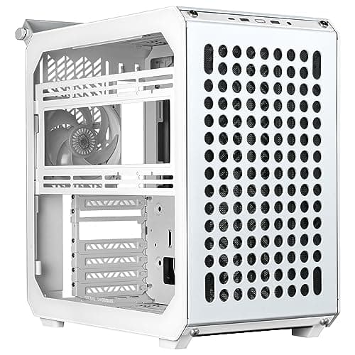 Cooler Master QUBE 500 Flatpack ATX Mid Tower White with Tempered Glass Side Panel, USB 3.2 Gen 2x2 Type-C, USB 3.2 Gen 1 Type-A image