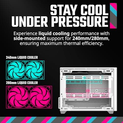 Cooler Master MasterBox NR200 Mini-ITX Desktop White / Black with Front Panel USB 3.2 Gen 1 Type-A image