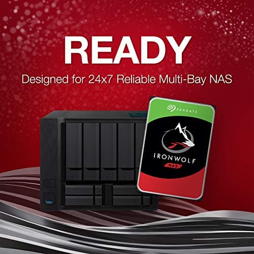 Seagate IronWolf 12TB NAS Internal Hard Drive HDD – CMR 3.5 Inch SATA 6Gb/s 7200 RPM 256MB Cache for RAID Network Attached Storage image