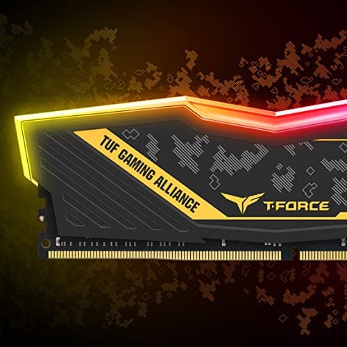 TEAMGROUP T-Force Delta TUF Gaming Alliance RGB Black / Gold DDR4-3200 CL16 16GB (2x8GB) image