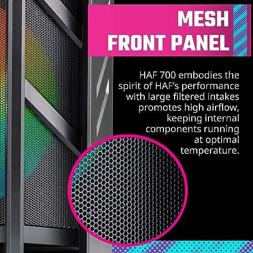 Cooler Master HAF 700 ATX Full Tower Black Tempered Glass image