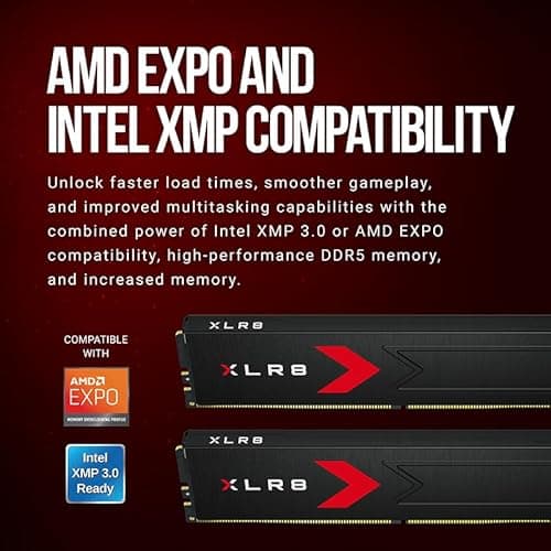 PNY XLR8 Gaming Black 32GB (2x16GB) DDR5 6400 CL36 Black image