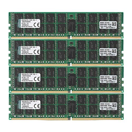 Kingston KVR21R15D4K4/64 Registered Black / Green DDR4-2133 CL15 64GB (4x16GB) main image