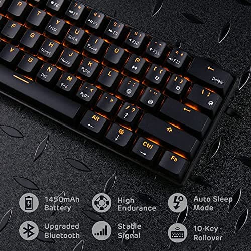 RK Royal Kludge RK61 RK Blue Bluetooth/Wireless/Wired Mini Mechanical Keyboard image
