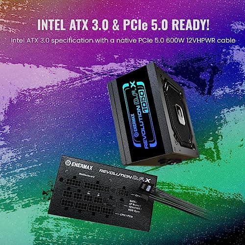 Enermax Revolution D.F. X Black ATX 1050W Fully Modular 80+ Gold Certified image