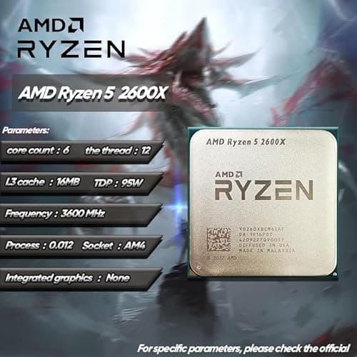 AMD Ryzen 5 2600X 3.6 GHz 6-Core AM4 OEM/Tray image