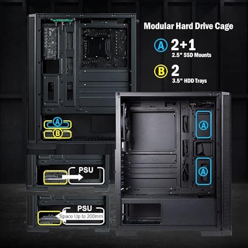 BitFenix NOVA MESH SE ATX Mid Tower Black Tempered Glass image