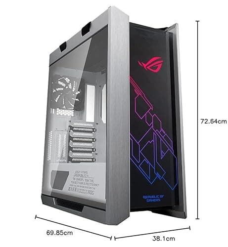 Asus GX601 ATX Full Tower White / Black Tempered Glass Side Panel image