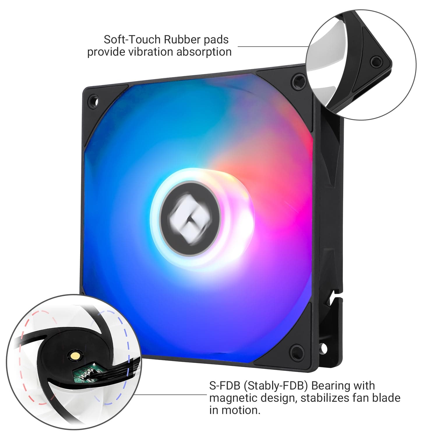 Thermalright TL-C12B-S V2 120mm Black PWM Addressable RGB image