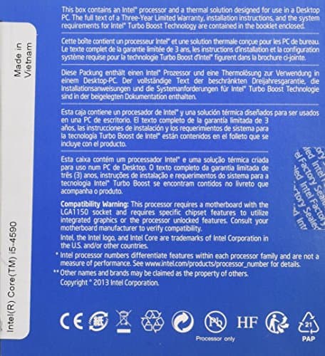 Intel Core i5 4590 3.3 GHz 4-Core LGA1150 image