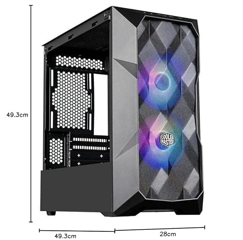 Cooler Master TD300 Mesh Micro ATX Mini Tower White / Black Tempered Glass, USB 3.2 Gen 1 Type-A image