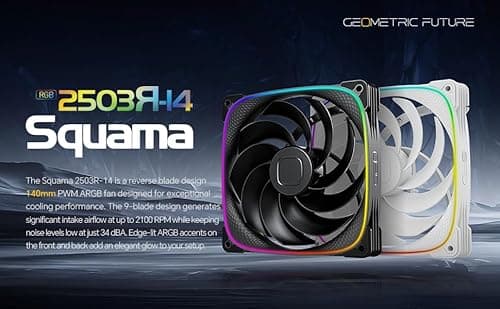 Geometric Future Squama 2503R 140mm Black PWM RGB image