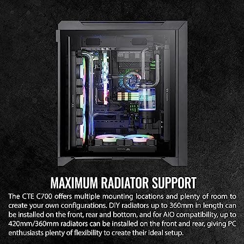 Thermaltake CTE C700 ATX Mid Tower Black Tempered Glass ARGB image