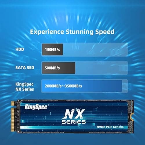 KingSpec NX-2280 512GB SSD M.2 PCIe 3.0 NVMe image