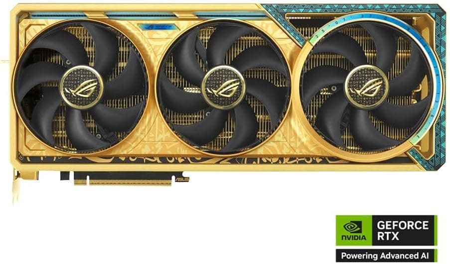 Asus ROG Astral Dhahab CORE OC GeForce RTX 5080 16GB GDDR7 Gold / Blue image