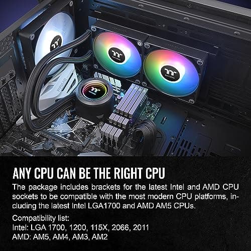 Thermaltake TH240 V2 ARGB Sync Water 240mm 57.05 CFM Black image