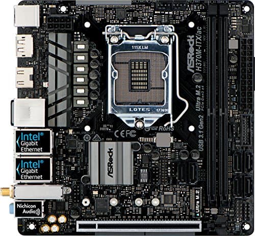 ASRock H370M-ITX/ac LGA 1151 (300 Series) Intel H370 HDMI SATA 6Gb/s USB 3.1 Mini ITX Intel Motherboard image