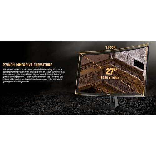 Asus VG27VH1B 27" 1080p 165Hz VA Curved Monitor image