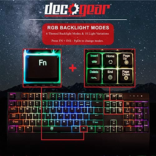 Deco Gear DGMECHBRD100 RGB Outemu Blue Wired Gaming Keyboard image