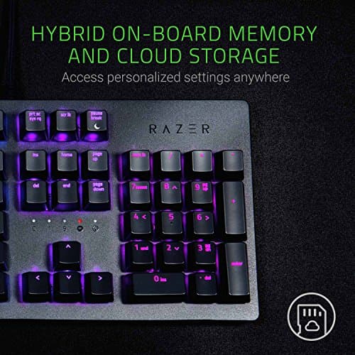 Razer Huntsman Gaming Keyboard: Opto-Mechanical Key Switches - Instant Actuation - Customizable Chroma RGB Lighting - Programmable Macro Functionality - Matte Black image