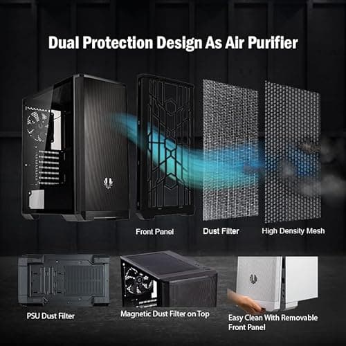 BitFenix NOVA MESH SE ATX Mid Tower Black Tempered Glass image