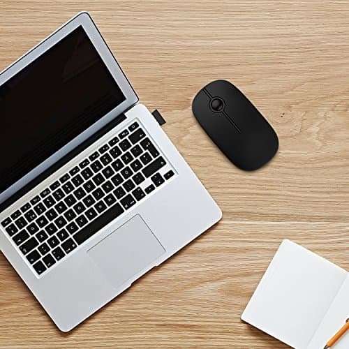 Vssoplor 8541645742 Wireless Mouse, 2.4G Slim Portable Computer Mice with Nano Receiver for Notebook, PC, Laptop, Computer-Black image