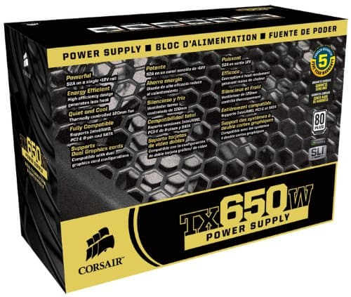 Corsair TX650 650W 80+ Non-Modular image