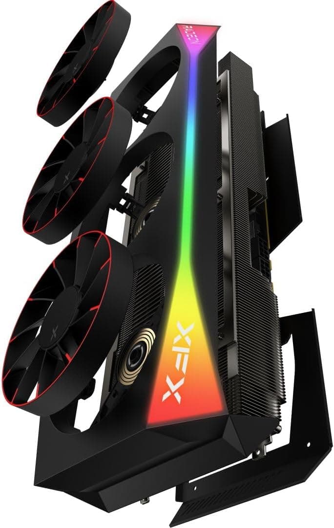 XFX Mercury OC Magnetic Air RGB Radeon RX 9070 XT 16GB GDDR6 Black image
