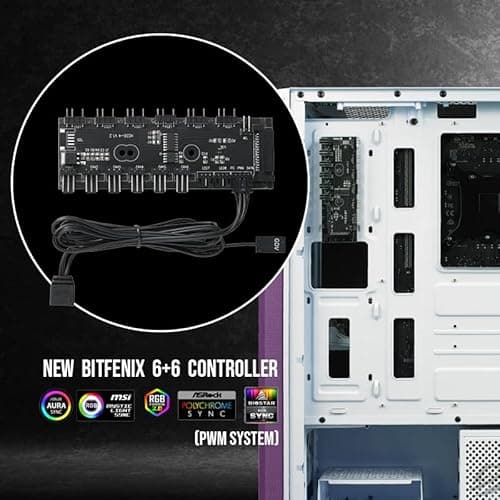 BitFenix Nova Mesh SE ATX Mid Tower White / Purple with Tempered Glass Side Panel and USB 3.2 Gen 1 Type-A image