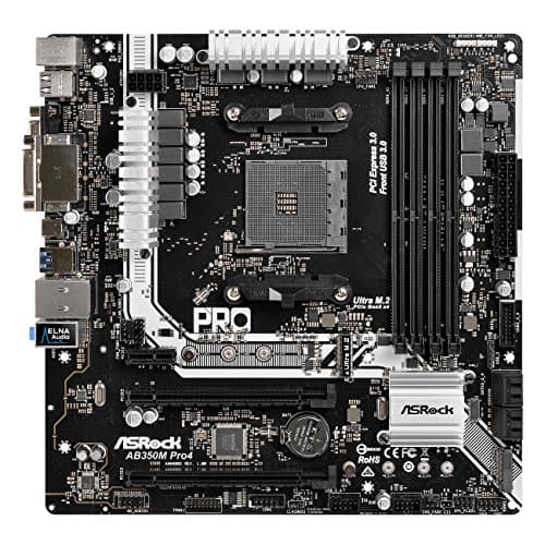 ASRock B350 AB350M Pro4 AM4 DDR4 Micro ATX image