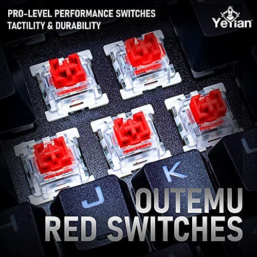 YEYIAN Flare 2000 RGB Outemu Red Wired Gaming Keyboard image