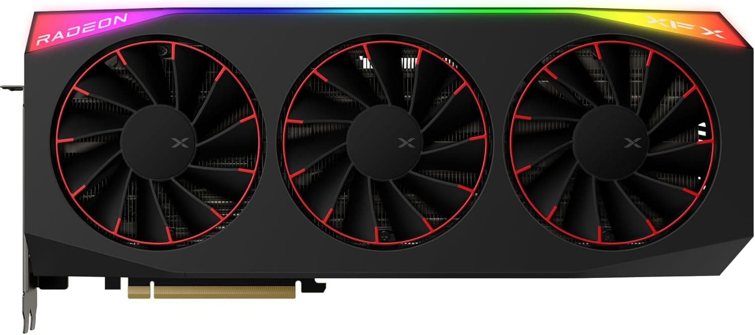 XFX Mercury OC Magnetic Air RGB Radeon RX 9070 XT 16GB GDDR6 Black image