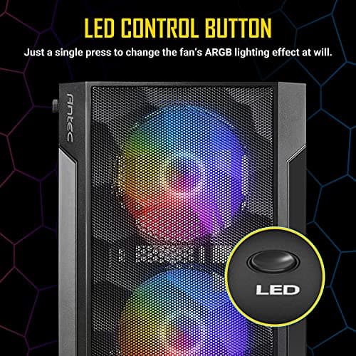 Antec NX260 ATX Mid Tower Black with Tempered Glass Side Panel and USB 3.2 Gen 1 Type-A, USB 2.0 Type-A image