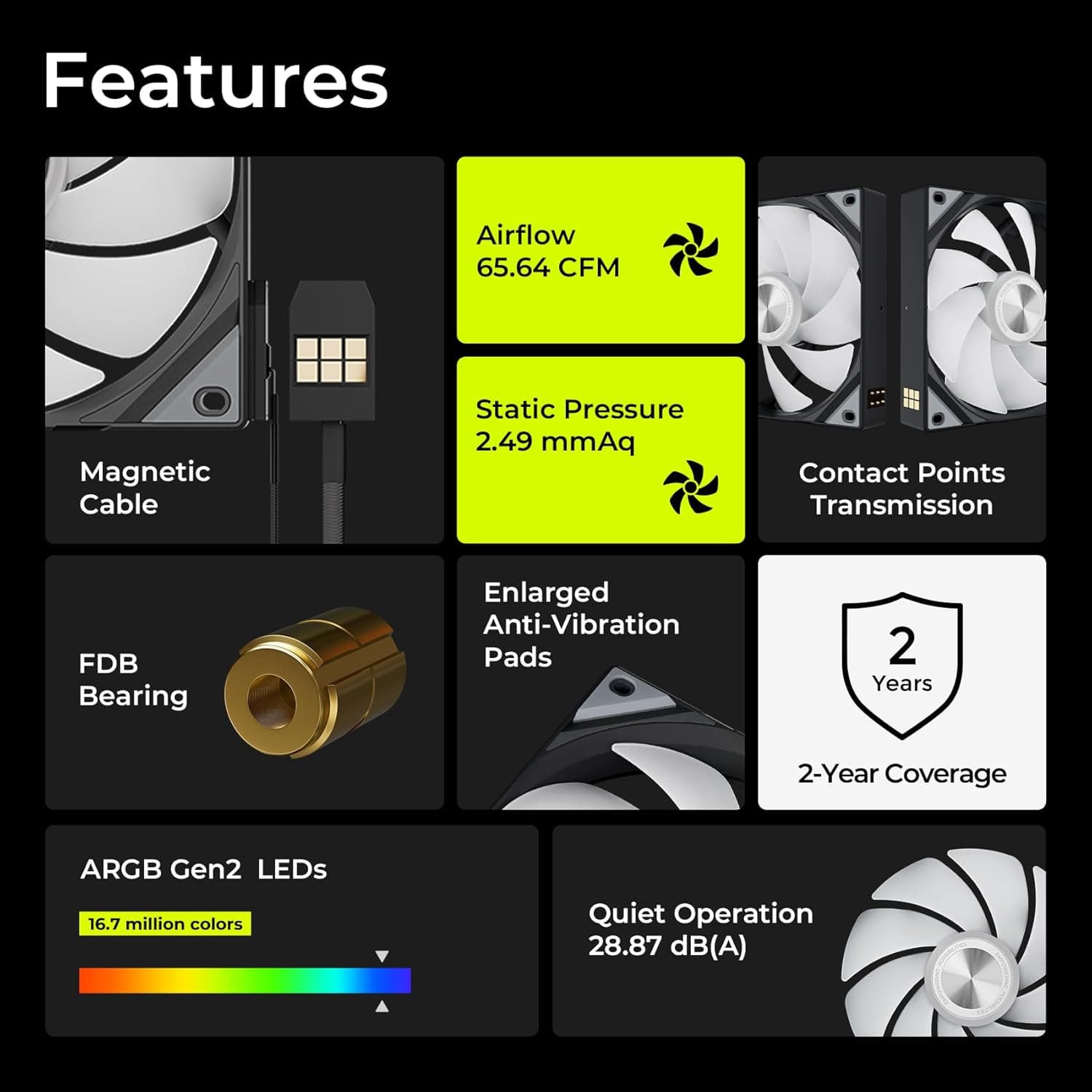 TRYX ROTA SL 120mm Black Addressable RGB 3-Pack image