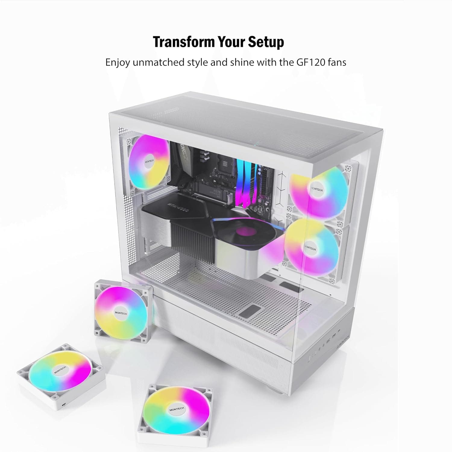 Montech GF120 ARGB PWM 120mm White 1-Pack image