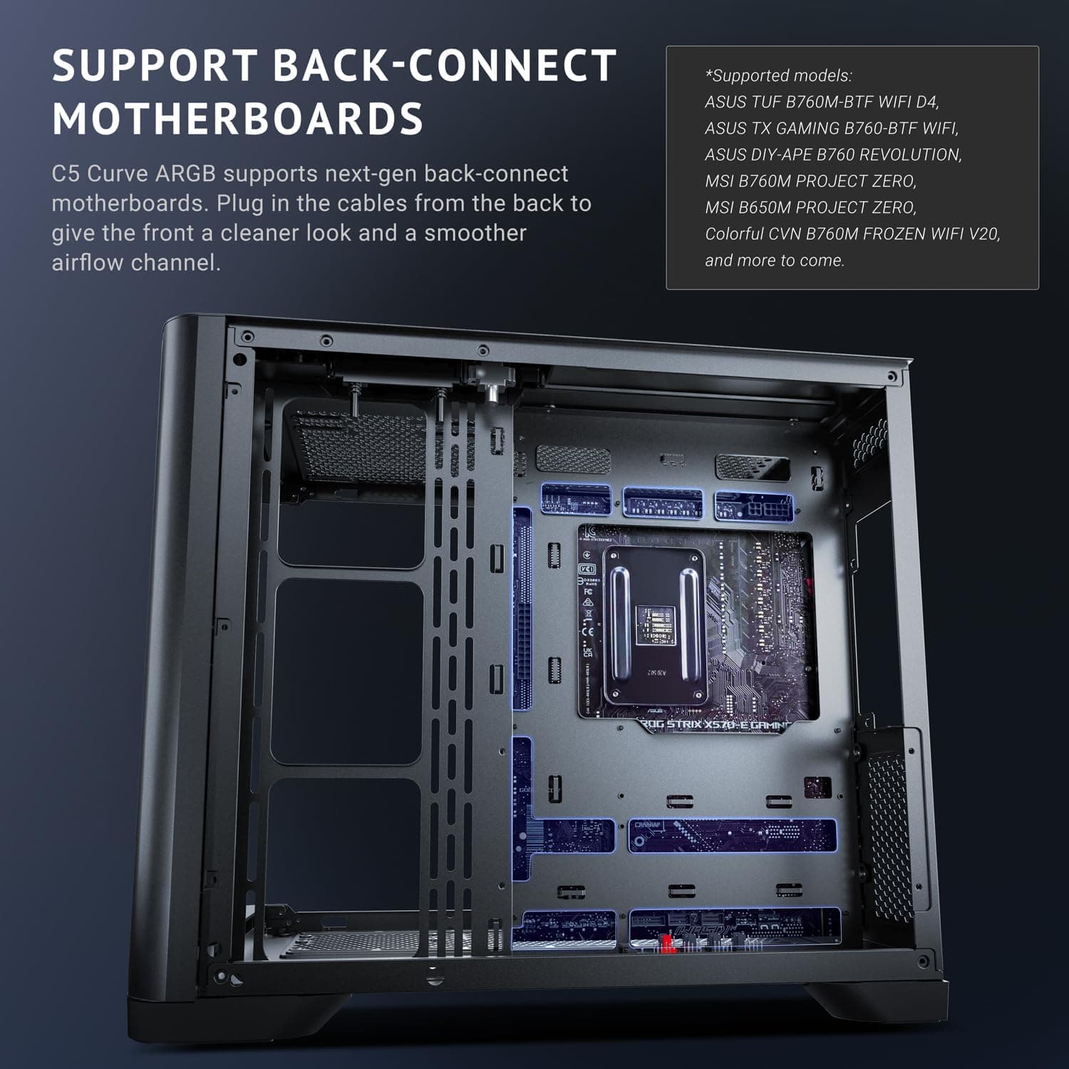 Antec C5 Curve ARGB ATX Mid Tower Black with Tempered Glass Side Panel image