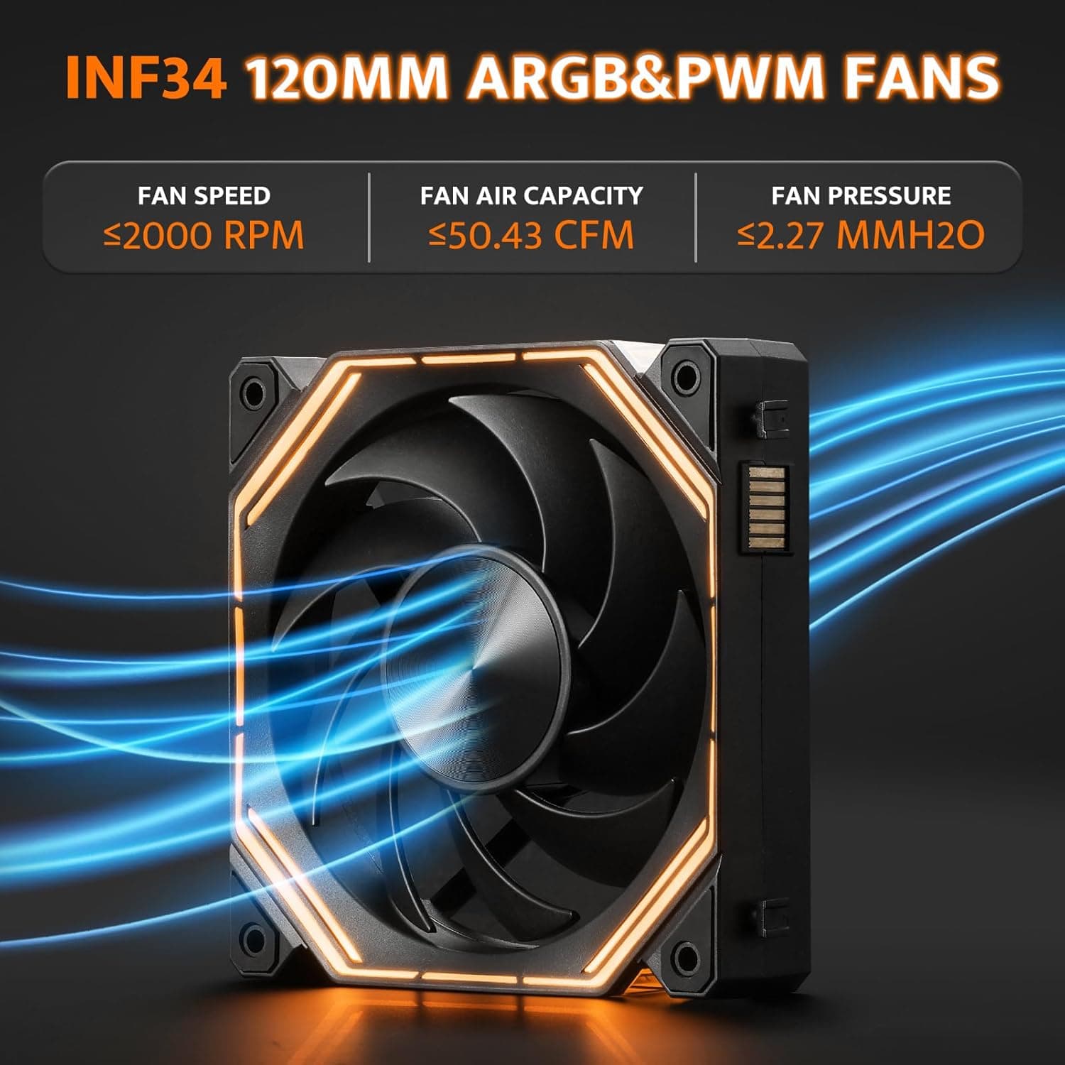 darkFlash INF34 ARGB PWM 120mm Black 3-Pack image