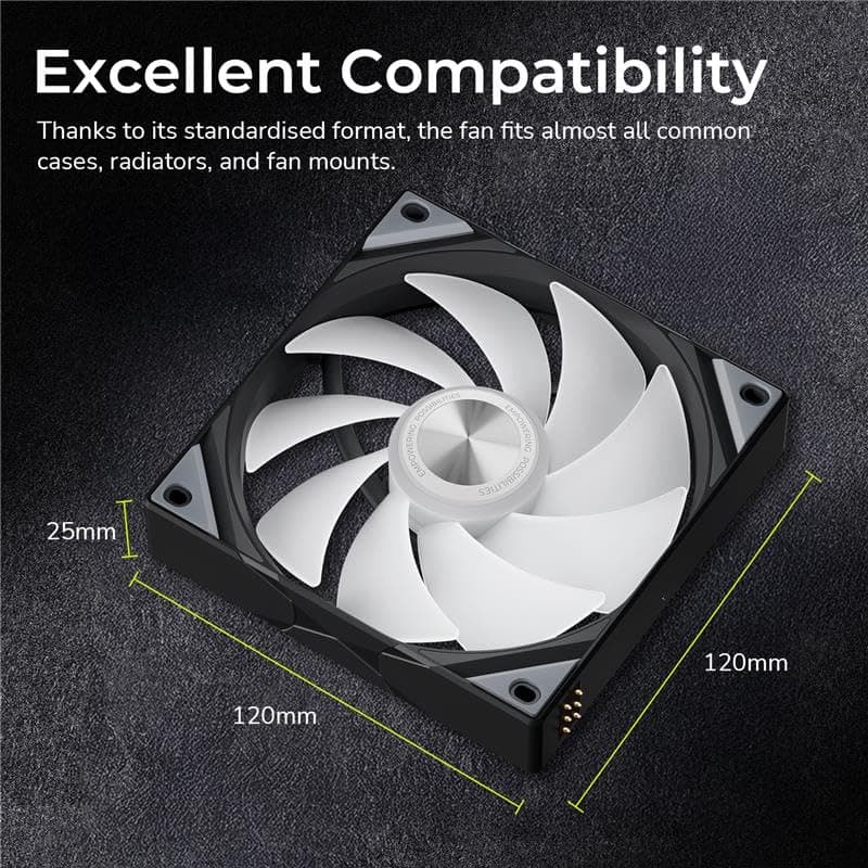 TRYX ROTA SL 120mm Black Addressable RGB 3-Pack image