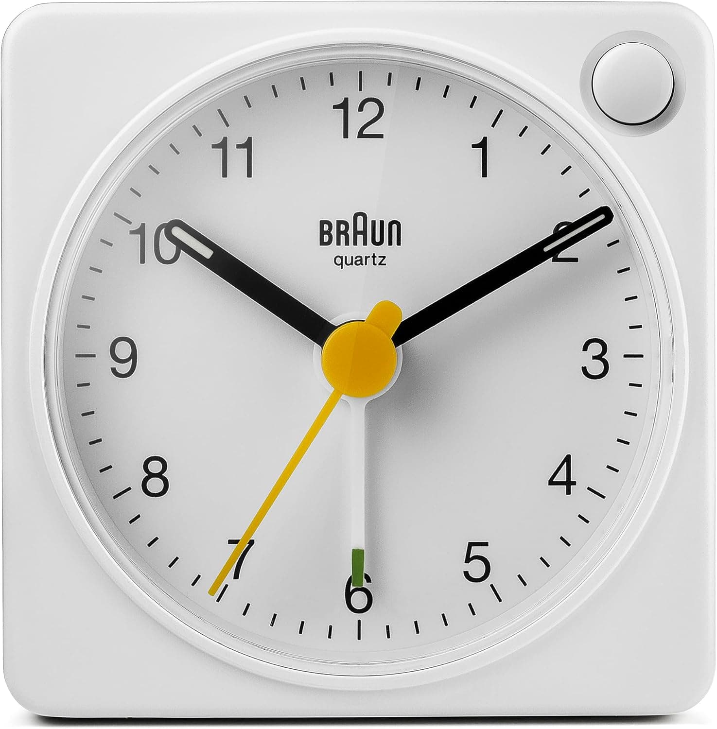 Braun BC02XW Classic Analogue Travel Alarm Clock — White image