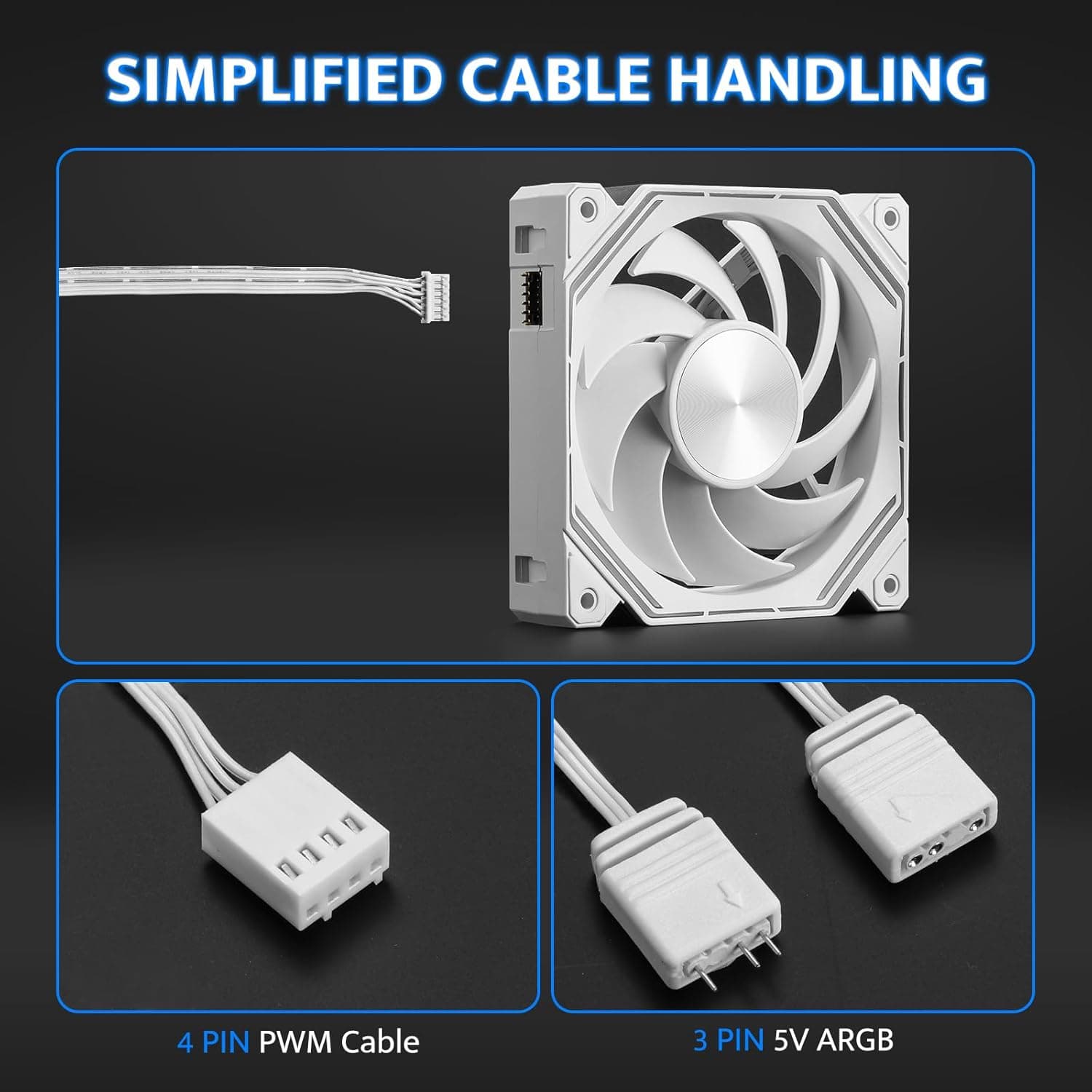 darkFlash INF34 ARGB PWM 120mm White 3-Pack image