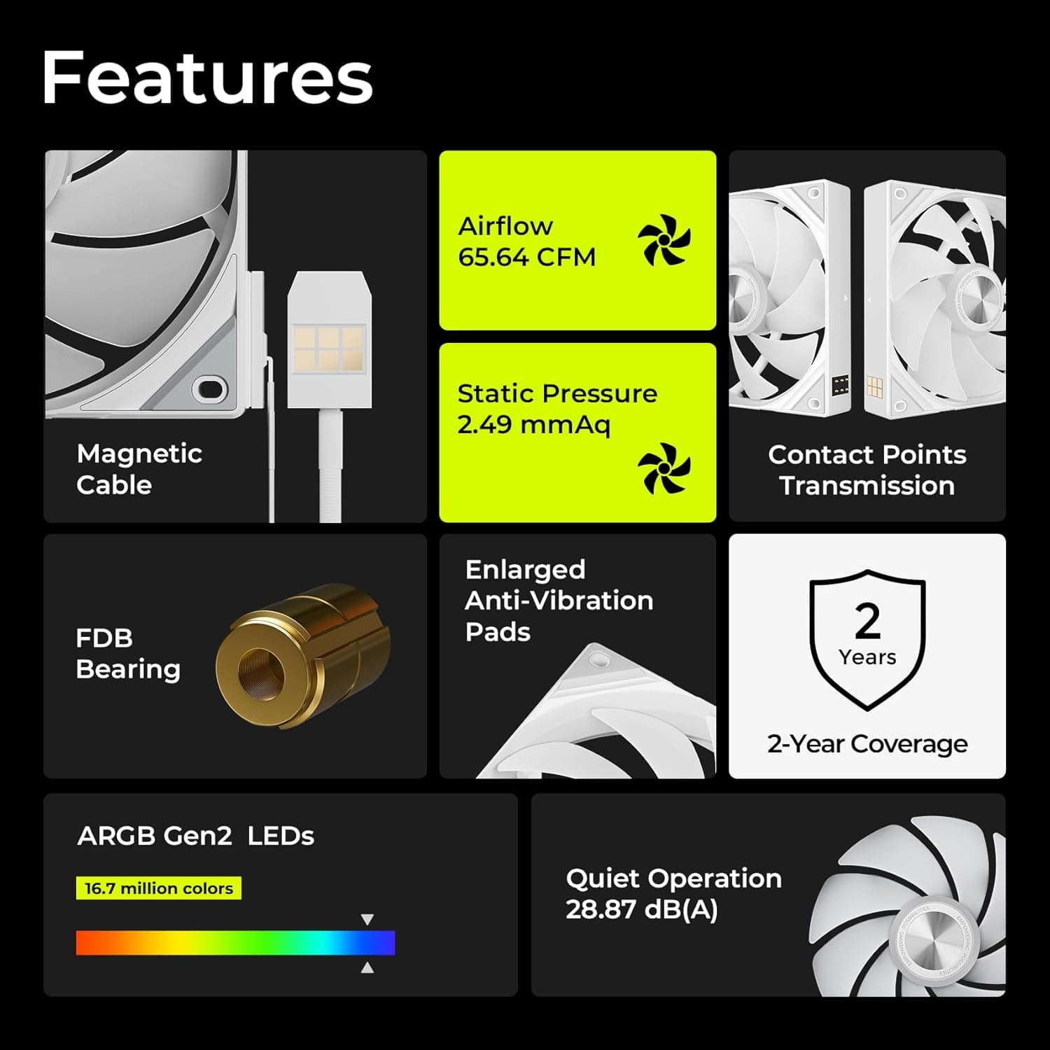 TRYX ROTA SL 120mm White Addressable RGB image
