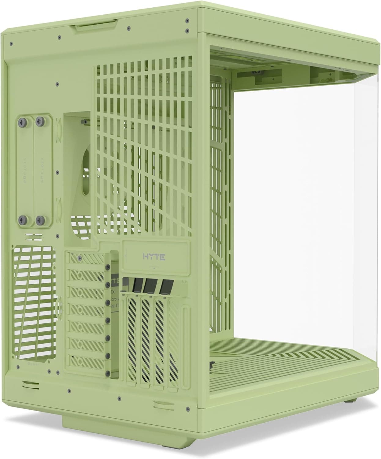 HYTE Y70 ATX Mid Tower Matcha Milk Tempered Glass Side Panel image