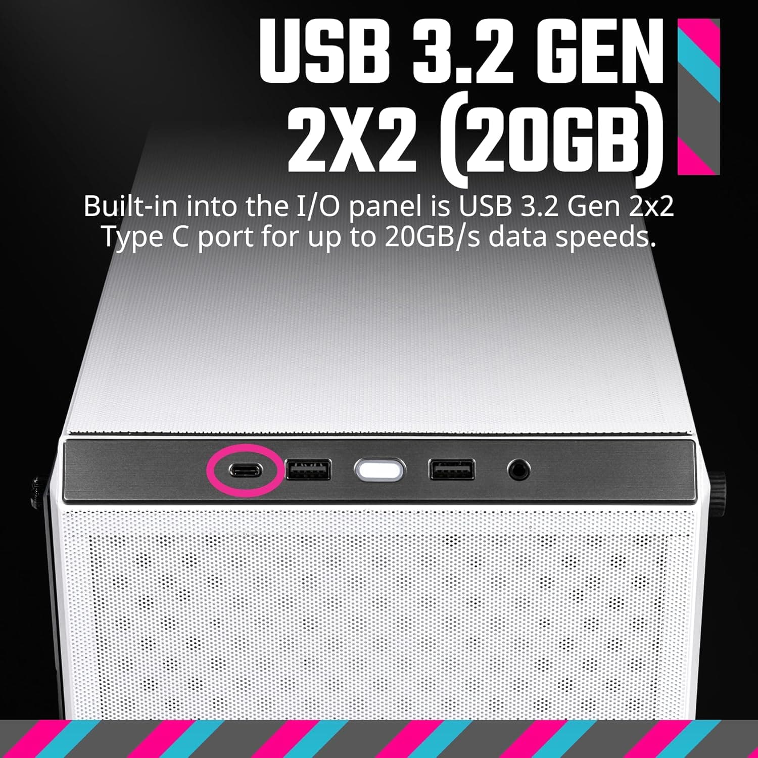 Cooler Master Q300L V2 MicroATX Mini Tower White Tempered Glass Side Panel image