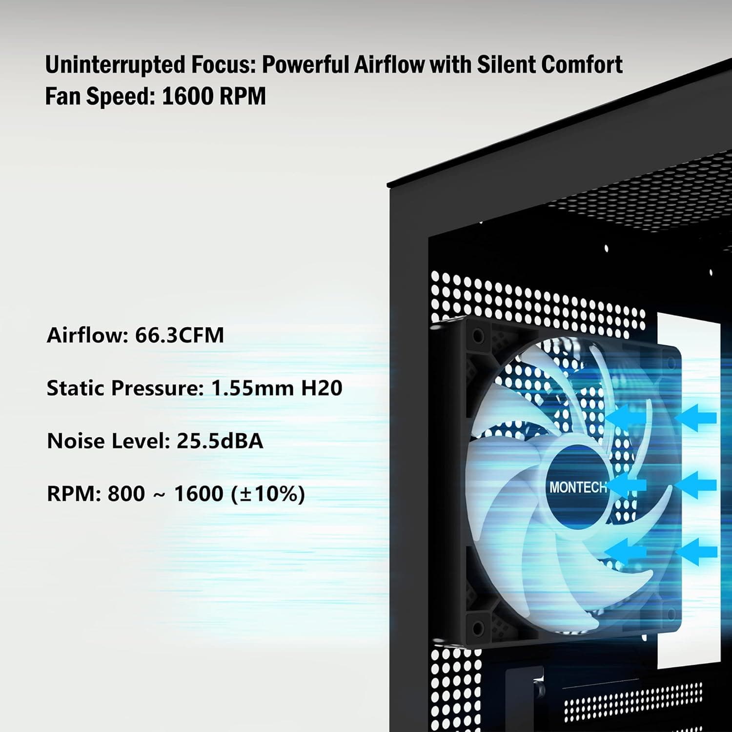 Montech GF120 ARGB PWM 120mm Black 1-Pack image