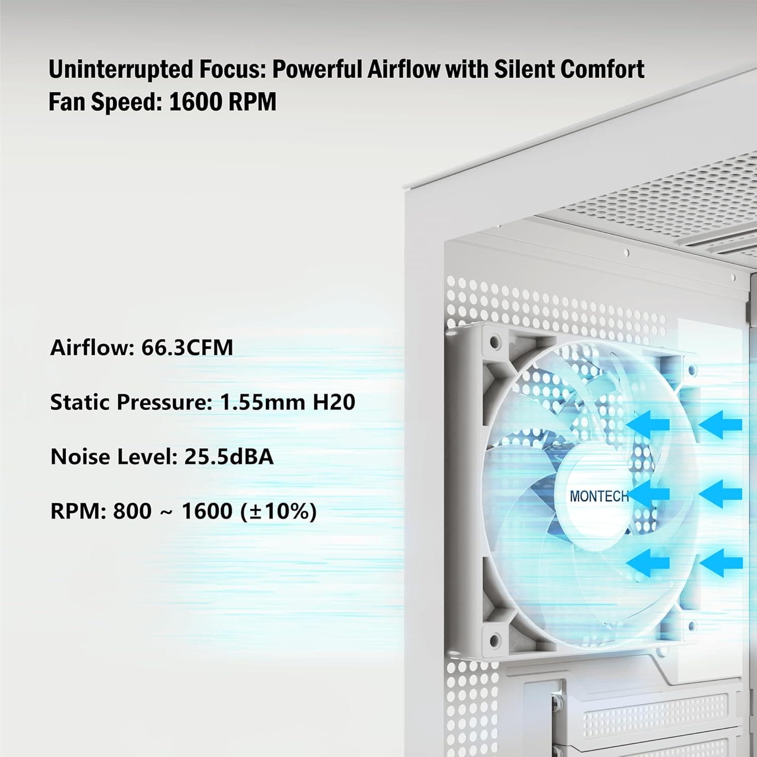Montech GF120 ARGB PWM 120mm White 1-Pack image